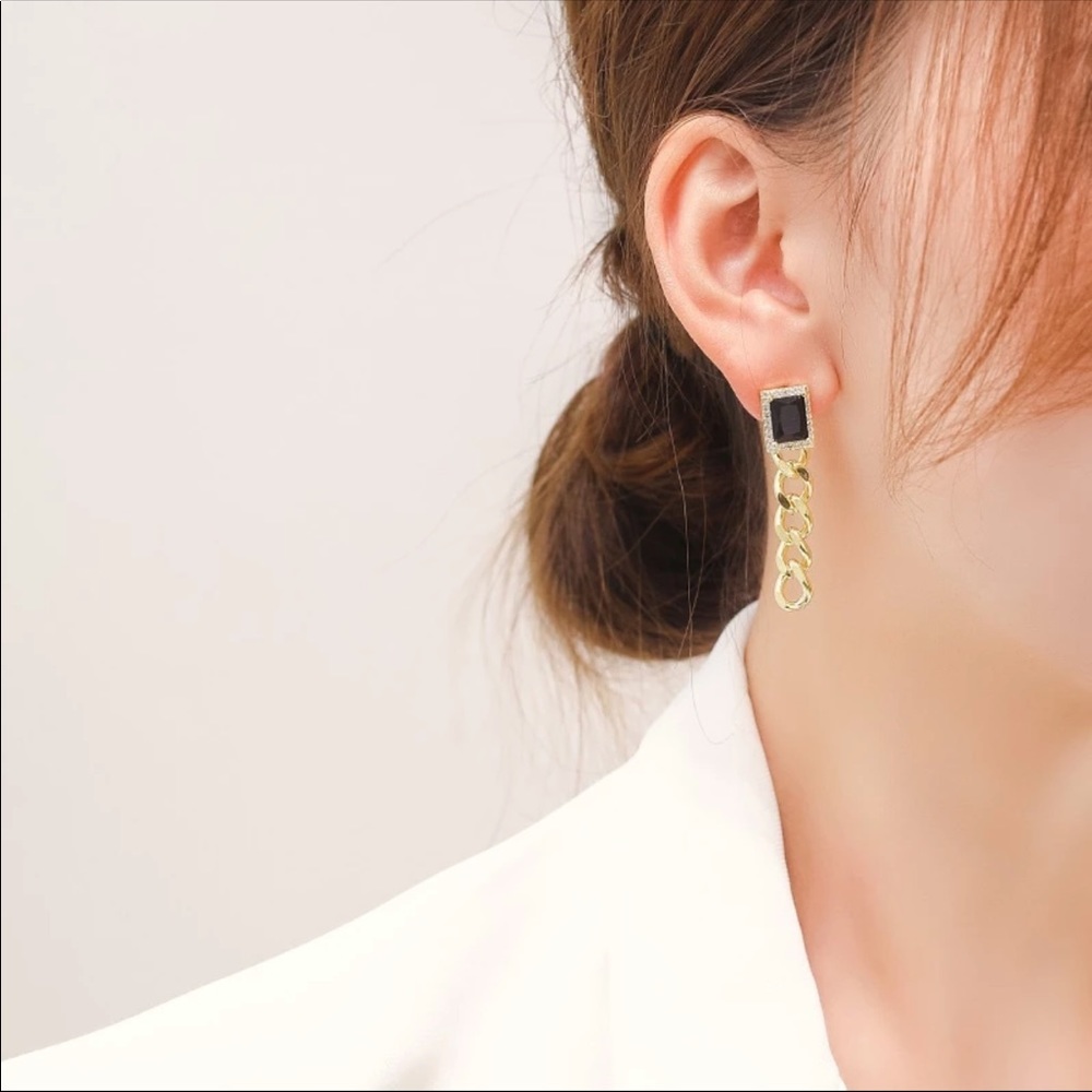 💙Unique Classic Glitter Gold Plated Earrings - Picture 3 of 3